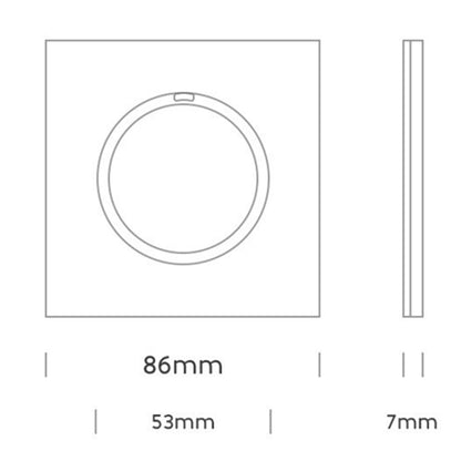 86mm Round LED Tempered Glass Switch Panel, Gold Round Glass, Style:Telephone-Computer Socket - Switch by PMC Jewellery | Online Shopping South Africa | PMC Jewellery | Buy Now Pay Later Mobicred