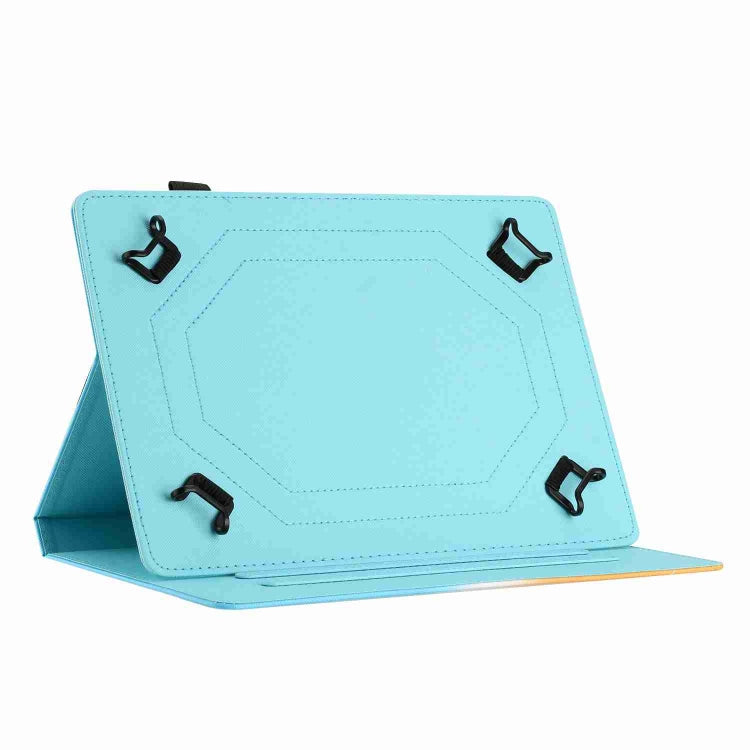 For 10 inch Painted Pattern Stitching Leather Tablet Case(Bougainvillea) - 10 - 11 inch by PMC TechLife | Online Shopping South Africa | PMC TechLife | Buy Now Pay Later Mobicred