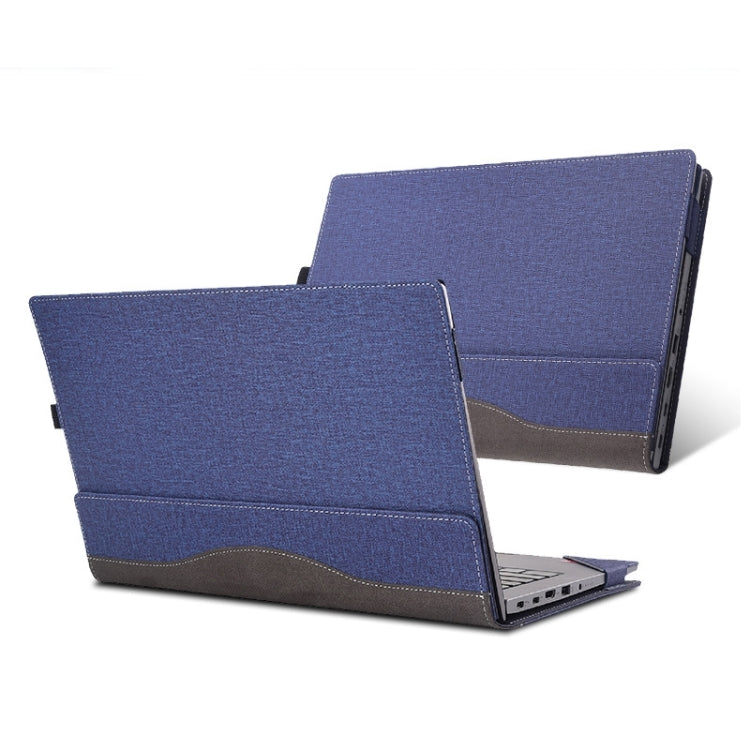 For Lenovo ThinkPad E14 Gen 5 / E14 Gen 6 Laptop Leather Shockproof Protective Case(Dark Blue) - 14.1 inch by PMC TechLife | Online Shopping South Africa | PMC TechLife | Buy Now Pay Later Mobicred