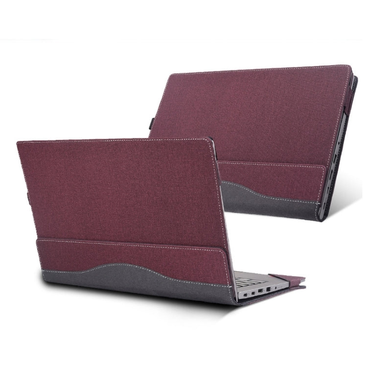 For Lenovo ThinkPad E14 Gen 5 / E14 Gen 6 Laptop Leather Shockproof Protective Case(Wine Red) - 14.1 inch by PMC TechLife | Online Shopping South Africa | PMC TechLife | Buy Now Pay Later Mobicred