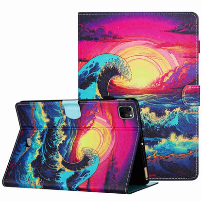 For iPad 11 Pro 2024 / 2020 / Air 4 10.9 Painted Pattern Stitching Smart Leather Tablet Case(Waves) - iPad Air (2022) / (2020) 10.9 Cases by PMC Jewellery | Online Shopping South Africa | PMC Jewellery | Buy Now Pay Later Mobicred