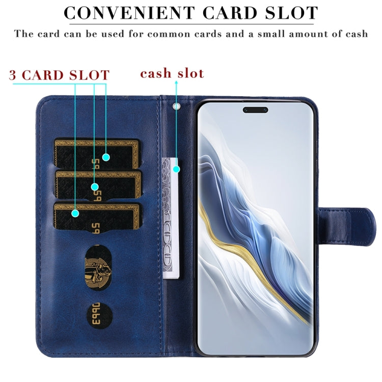 For Honor Magic6 Pro Fashion Calf Texture Zipper Leather Phone Case(Blue) - Honor Cases by PMC Jewellery | Online Shopping South Africa | PMC Jewellery | Buy Now Pay Later Mobicred