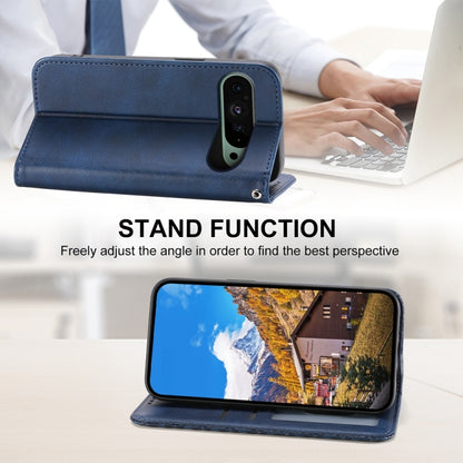 For Google Pixel 9 Cubic Grid Calf Texture Magnetic Leather Phone Case(Blue) - Google Cases by PMC Jewellery | Online Shopping South Africa | PMC Jewellery | Buy Now Pay Later Mobicred