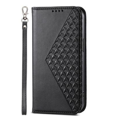 For Google Pixel 9 Pro Cubic Grid Calf Texture Magnetic Leather Phone Case(Black) - Google Cases by PMC Jewellery | Online Shopping South Africa | PMC Jewellery | Buy Now Pay Later Mobicred