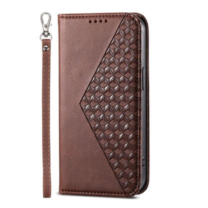 For Google Pixel 9 Pro Cubic Grid Calf Texture Magnetic Leather Phone Case(Brown) - Google Cases by PMC Jewellery | Online Shopping South Africa | PMC Jewellery | Buy Now Pay Later Mobicred