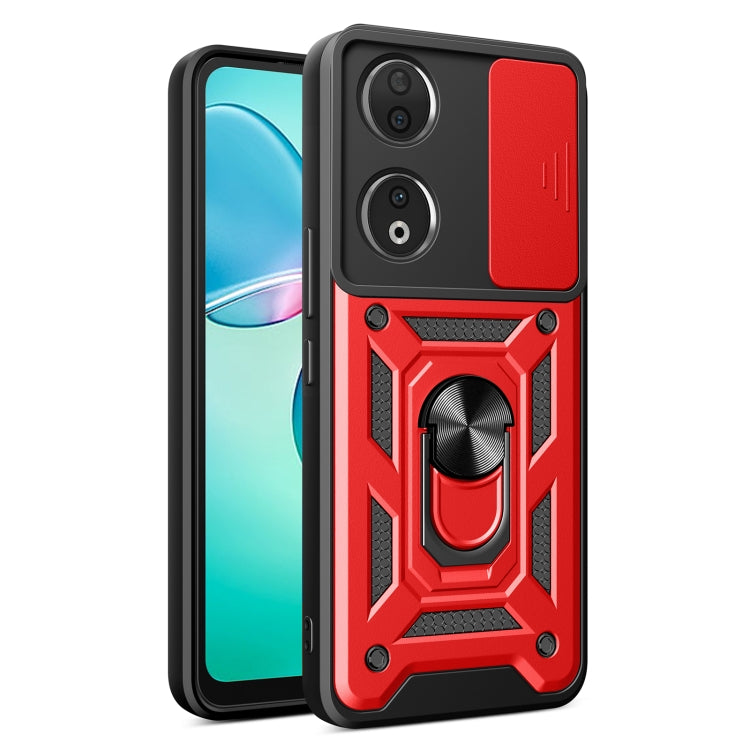 For Honor 90 5G Sliding Camera Cover Design TPU+PC Phone Case(Red) - Honor Cases by PMC Jewellery | Online Shopping South Africa | PMC Jewellery | Buy Now Pay Later Mobicred