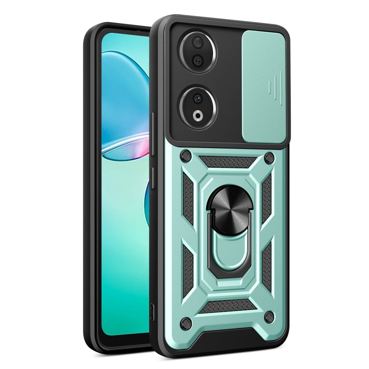 For Honor 90 5G Sliding Camera Cover Design TPU+PC Phone Case(Green) - Honor Cases by PMC Jewellery | Online Shopping South Africa | PMC Jewellery | Buy Now Pay Later Mobicred