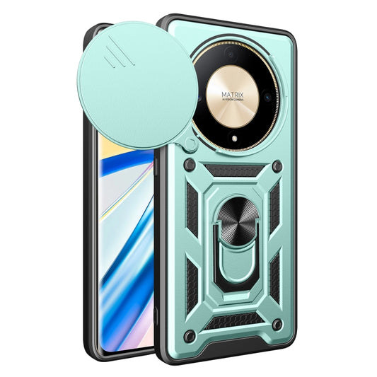 For Honor X9b Sliding Camera Cover Design TPU+PC Phone Case(Green) - Honor Cases by PMC Jewellery | Online Shopping South Africa | PMC Jewellery | Buy Now Pay Later Mobicred