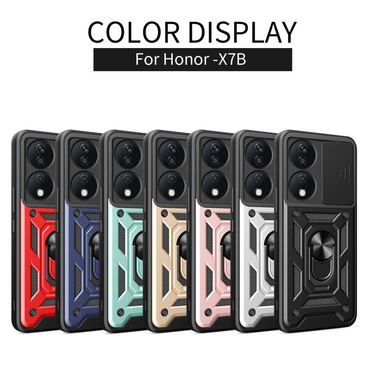 For Honor X7b Sliding Camera Cover Design TPU+PC Phone Case(Green) - Honor Cases by PMC Jewellery | Online Shopping South Africa | PMC Jewellery | Buy Now Pay Later Mobicred