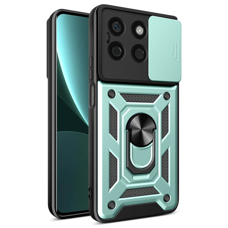 For Honor X8b Sliding Camera Cover Design TPU+PC Phone Case(Green) - Honor Cases by PMC Jewellery | Online Shopping South Africa | PMC Jewellery | Buy Now Pay Later Mobicred