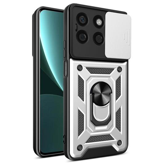 For Honor X8b Sliding Camera Cover Design TPU+PC Phone Case(Silver) - Honor Cases by PMC Jewellery | Online Shopping South Africa | PMC Jewellery | Buy Now Pay Later Mobicred