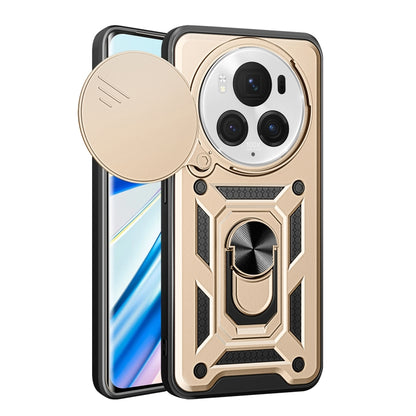 For Honor Magic6 Pro Sliding Camera Cover Design TPU+PC Phone Case(Gold) - Honor Cases by PMC Jewellery | Online Shopping South Africa | PMC Jewellery | Buy Now Pay Later Mobicred