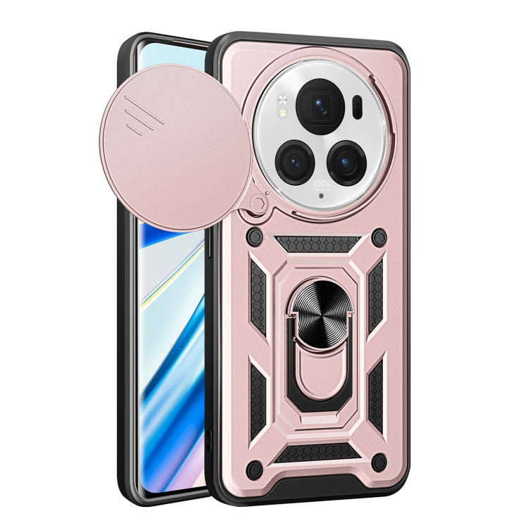 For Honor Magic6 Pro Sliding Camera Cover Design TPU+PC Phone Case(Rose Gold) - Honor Cases by PMC Jewellery | Online Shopping South Africa | PMC Jewellery | Buy Now Pay Later Mobicred