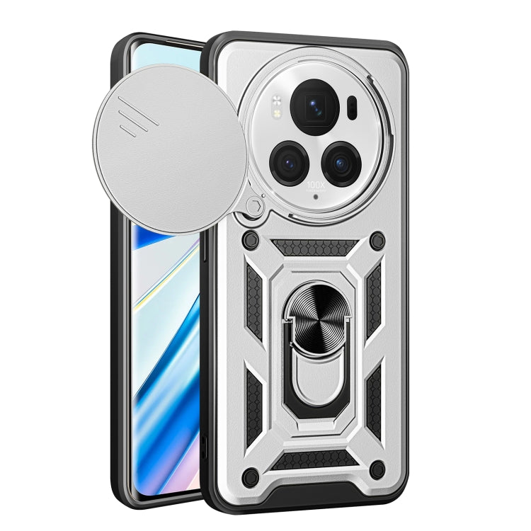 For Honor Magic6 Pro Sliding Camera Cover Design TPU+PC Phone Case(Silver) - Honor Cases by PMC Jewellery | Online Shopping South Africa | PMC Jewellery | Buy Now Pay Later Mobicred