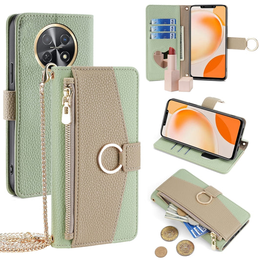 For Huawei Enjoy 60X Crossbody Litchi Texture Leather Phone Case(Green) - Huawei Cases by PMC Jewellery | Online Shopping South Africa | PMC Jewellery | Buy Now Pay Later Mobicred