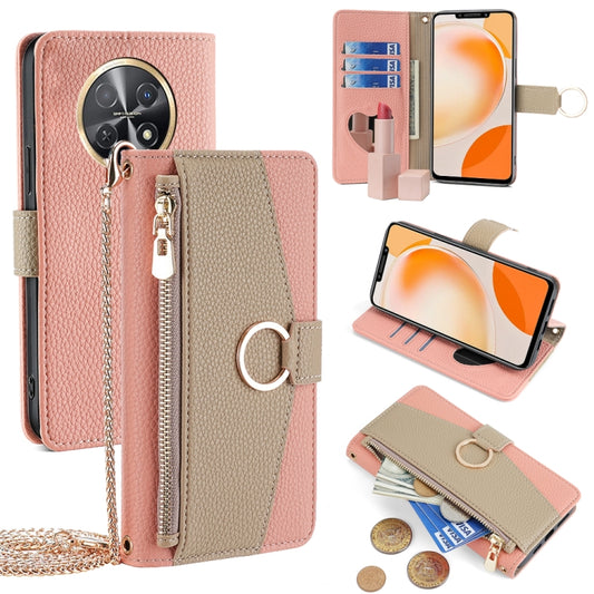 For Huawei Enjoy 60X Crossbody Litchi Texture Leather Phone Case(Pink) - Huawei Cases by PMC Jewellery | Online Shopping South Africa | PMC Jewellery | Buy Now Pay Later Mobicred