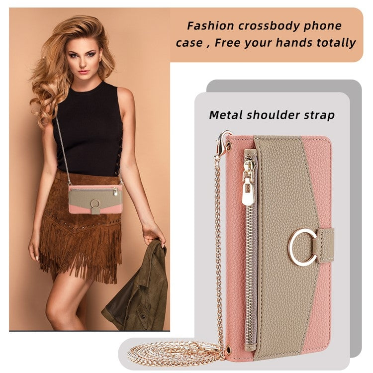 For Huawei nova 8 Crossbody Litchi Texture Leather Phone Case(Pink) - Huawei Cases by PMC TechLife | Online Shopping South Africa | PMC TechLife | Buy Now Pay Later Mobicred