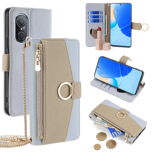 For Huawei nova 9 SE 4G Crossbody Litchi Texture Leather Phone Case(Blue) - Huawei Cases by PMC Jewellery | Online Shopping South Africa | PMC Jewellery | Buy Now Pay Later Mobicred