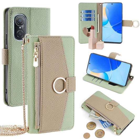 For Huawei nova 9 SE 4G Crossbody Litchi Texture Leather Phone Case(Green) - Huawei Cases by PMC Jewellery | Online Shopping South Africa | PMC Jewellery | Buy Now Pay Later Mobicred