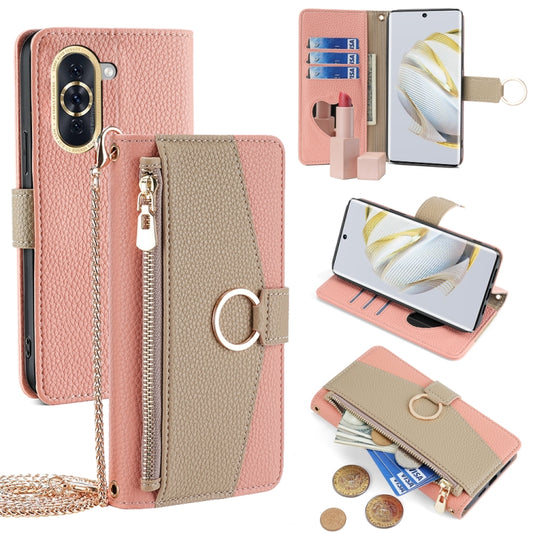 For Huawei nova 10 Crossbody Litchi Texture Leather Phone Case(Pink) - Huawei Cases by PMC Jewellery | Online Shopping South Africa | PMC Jewellery | Buy Now Pay Later Mobicred