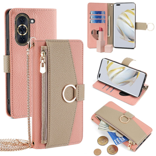 For Huawei nova 10 Pro Crossbody Litchi Texture Leather Phone Case(Pink) - Huawei Cases by PMC Jewellery | Online Shopping South Africa | PMC Jewellery | Buy Now Pay Later Mobicred