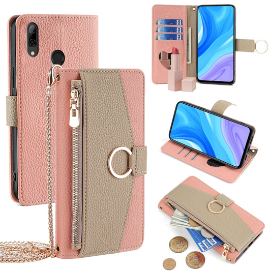 For Huawei P Smart Z / Enjoy 10 Plus Crossbody Litchi Texture Leather Phone Case(Pink) - Huawei Cases by PMC Jewellery | Online Shopping South Africa | PMC Jewellery | Buy Now Pay Later Mobicred