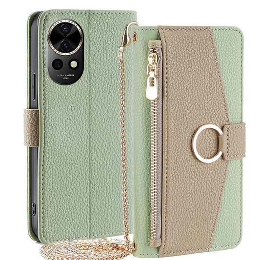 For Huawei nova 12 5G Crossbody Litchi Texture Leather Phone Case(Green) - Huawei Cases by PMC Jewellery | Online Shopping South Africa | PMC Jewellery | Buy Now Pay Later Mobicred