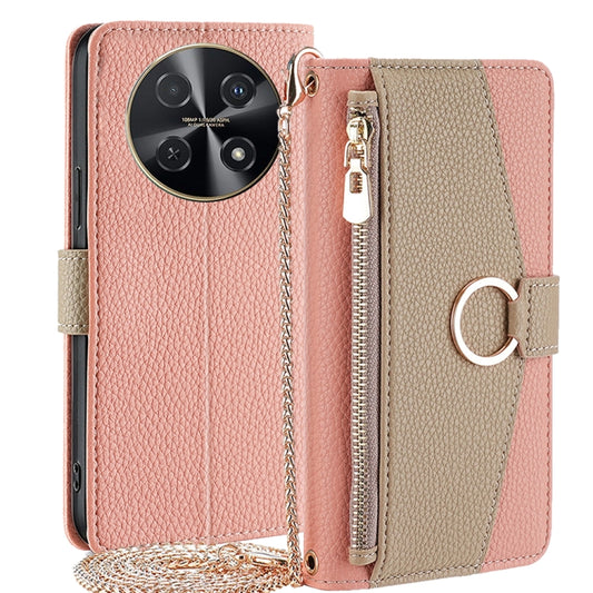 For Huawei nova 12i 4G Crossbody Litchi Texture Leather Phone Case(Pink) - Huawei Cases by PMC Jewellery | Online Shopping South Africa | PMC Jewellery | Buy Now Pay Later Mobicred