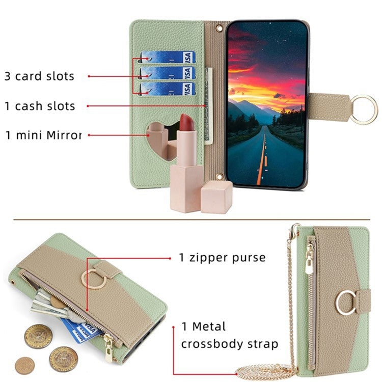 For Huawei Pura 70 Ultra 5G Crossbody Litchi Texture Leather Phone Case(Green) - Huawei Cases by PMC Jewellery | Online Shopping South Africa | PMC Jewellery | Buy Now Pay Later Mobicred