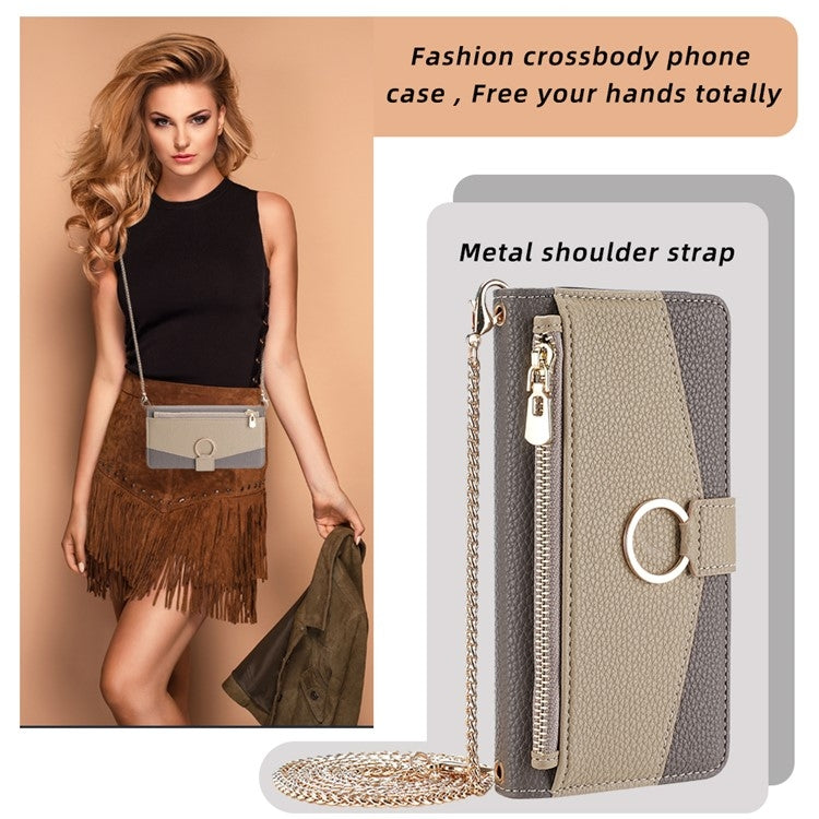 For OnePlus 11 Crossbody Litchi Texture Leather Phone Case(Grey) - OnePlus Cases by PMC TechLife | Online Shopping South Africa | PMC TechLife | Buy Now Pay Later Mobicred