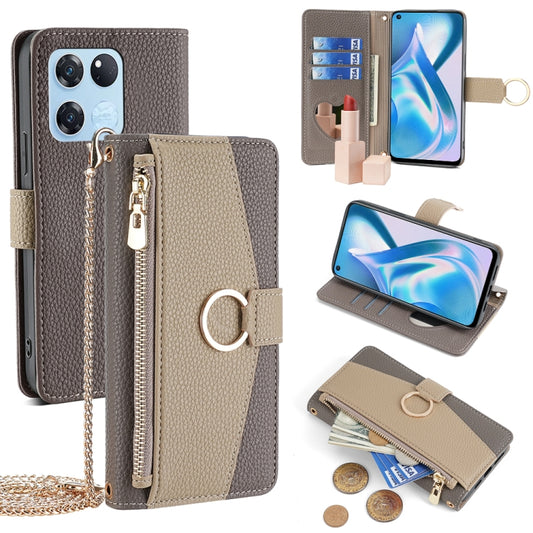 For OnePlus Ace Racing Crossbody Litchi Texture Leather Phone Case(Grey) - OnePlus Cases by PMC Jewellery | Online Shopping South Africa | PMC Jewellery | Buy Now Pay Later Mobicred