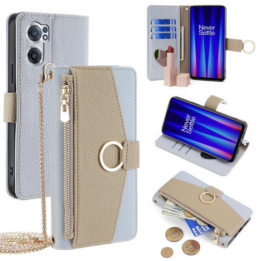 For OnePlus Nord CE 2 5G Crossbody Litchi Texture Leather Phone Case(Blue) - OnePlus Cases by PMC Jewellery | Online Shopping South Africa | PMC Jewellery | Buy Now Pay Later Mobicred