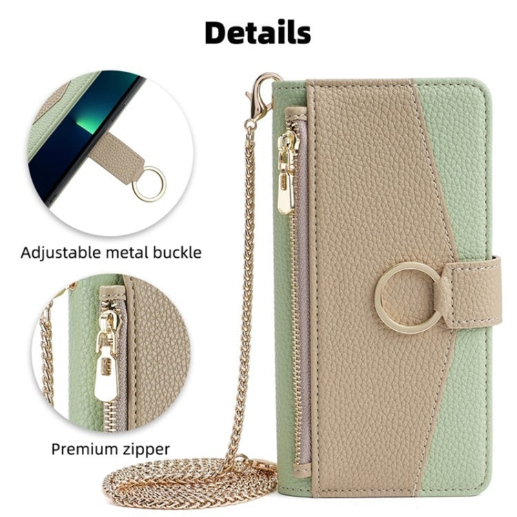 For OnePlus 9RT 5G Crossbody Litchi Texture Leather Phone Case(Green) - OnePlus Cases by PMC TechLife | Online Shopping South Africa | PMC TechLife | Buy Now Pay Later Mobicred