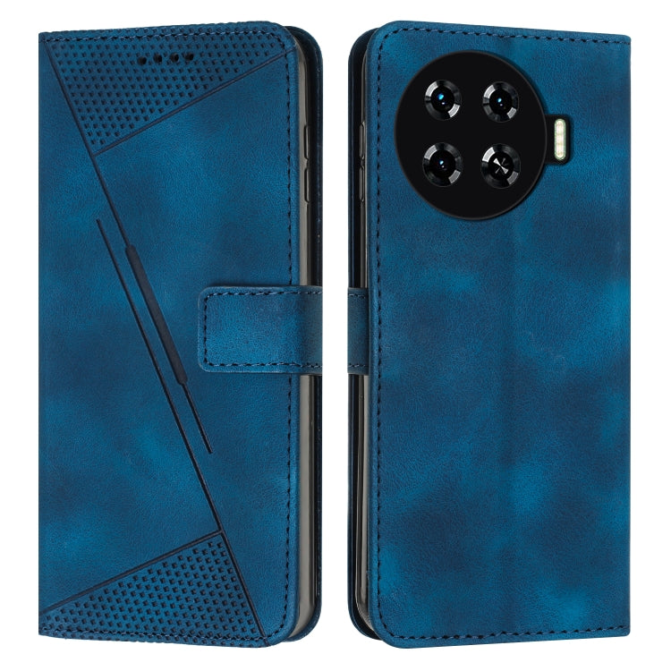 For Tecno Spark 20 Pro+ Dream Triangle Leather Phone Case with Long  Lanyard(Blue) - Tecno Cases by PMC Jewellery | Online Shopping South Africa | PMC Jewellery | Buy Now Pay Later Mobicred