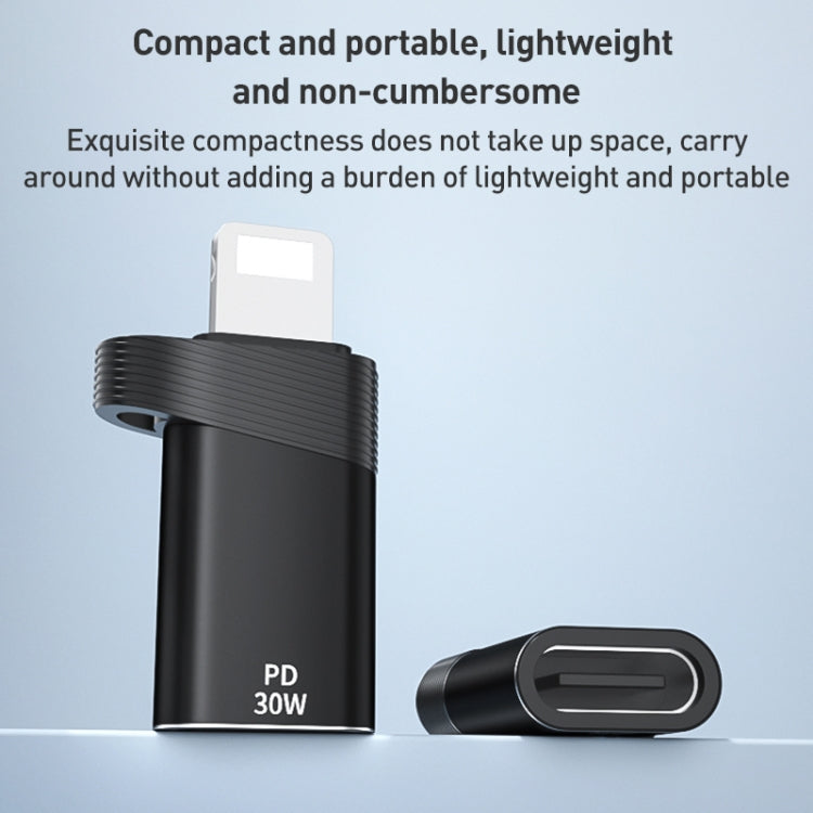 ADS-616A PD 30W 8 Pin Male to USB-C/Type-C Female Adapter(Grey) - free shipping - PMC TechLife - Order now!