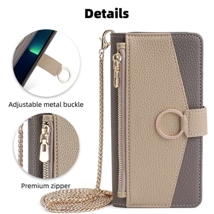 For Blackview A85 Crossbody Litchi Texture Leather Phone Case(Grey) - More Brand by PMC Jewellery | Online Shopping South Africa | PMC Jewellery