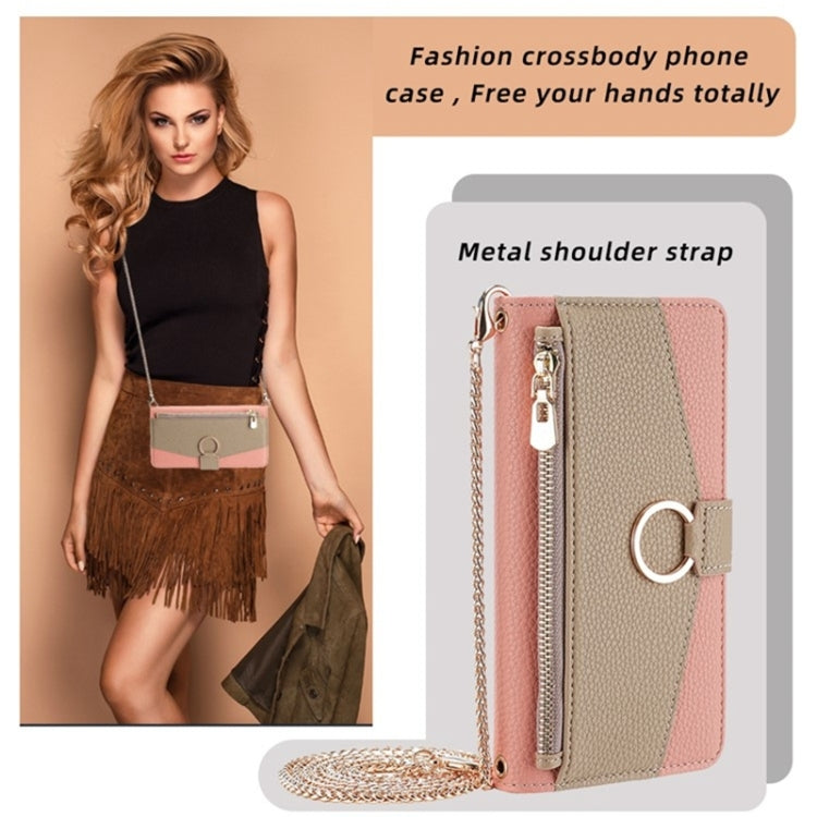 For Google Pixel 7 Pro Crossbody Litchi Texture Leather Phone Case(Pink) - Google Cases by PMC TechLife | Online Shopping South Africa | PMC TechLife | Buy Now Pay Later Mobicred