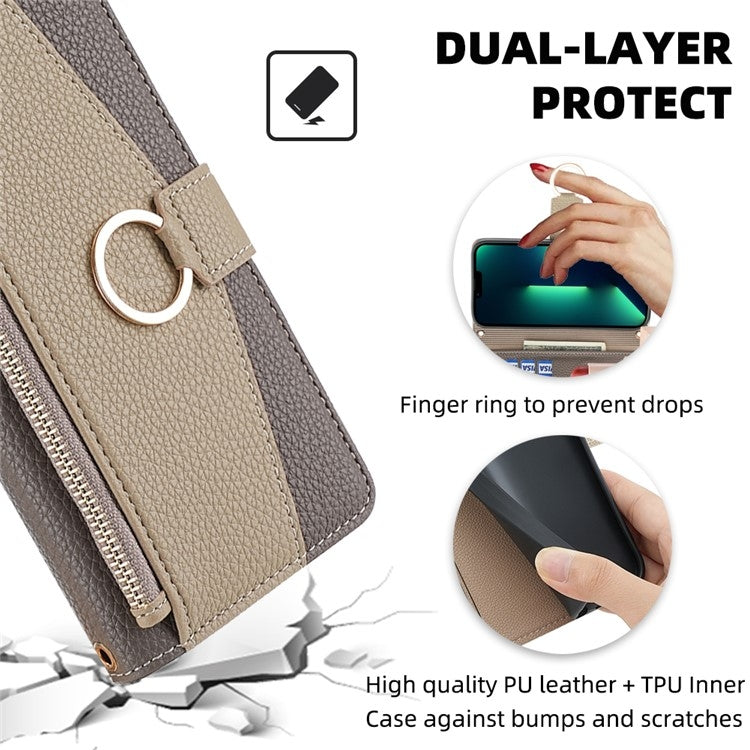 For Google Pixel 9 Crossbody Litchi Texture Leather Phone Case(Grey) - Google Cases by PMC TechLife | Online Shopping South Africa | PMC TechLife | Buy Now Pay Later Mobicred