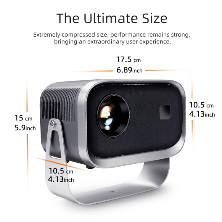 A003 150 Lumens 1280x720P 360 Degree Rotating LED Mini Same Screen Projector, Specification:UK Plug - LED Projector by PMC Jewellery | Online Shopping South Africa | PMC Jewellery | Buy Now Pay Later Mobicred