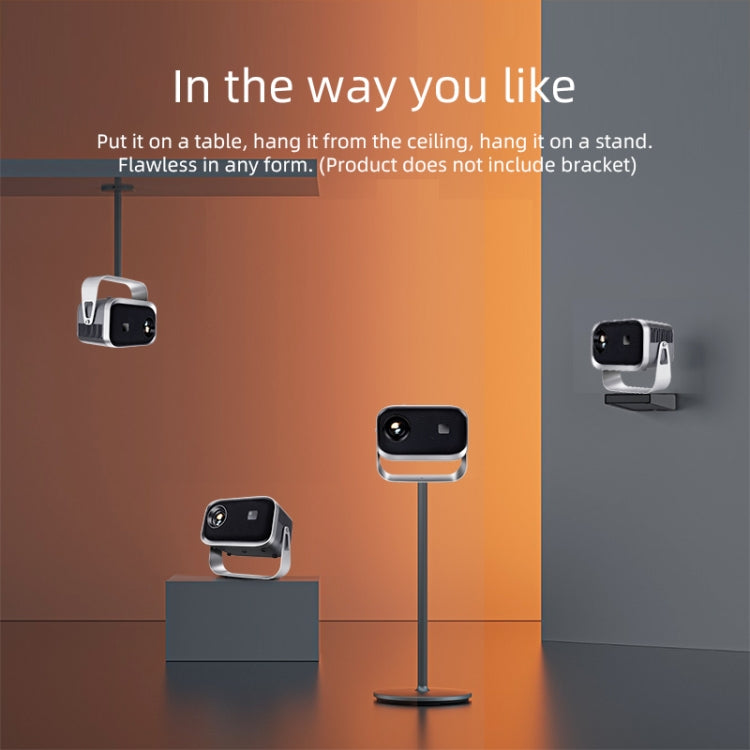 A003 150 Lumens 1280x720P 360 Degree Rotating LED Mini Android Projector, Specification:UK Plug - LED Projector by PMC TechLife | Online Shopping South Africa | PMC TechLife | Buy Now Pay Later Mobicred