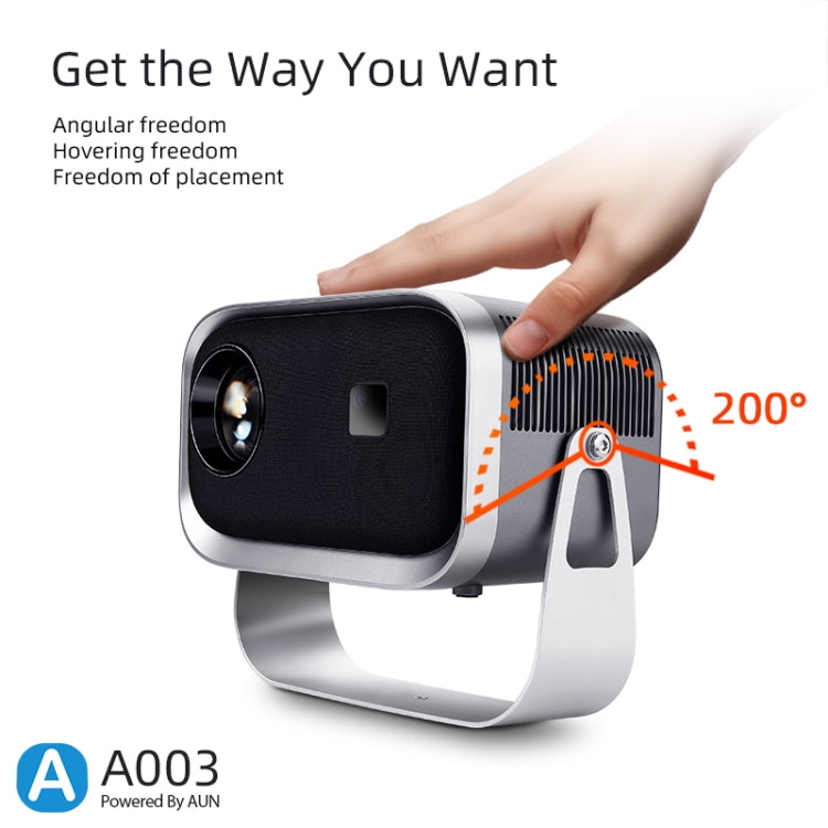 A003 150 Lumens 1280x720P 360 Degree Rotating LED Mini Android Projector, Specification:US Plug - LED Projector by PMC TechLife | Online Shopping South Africa | PMC TechLife | Buy Now Pay Later Mobicred
