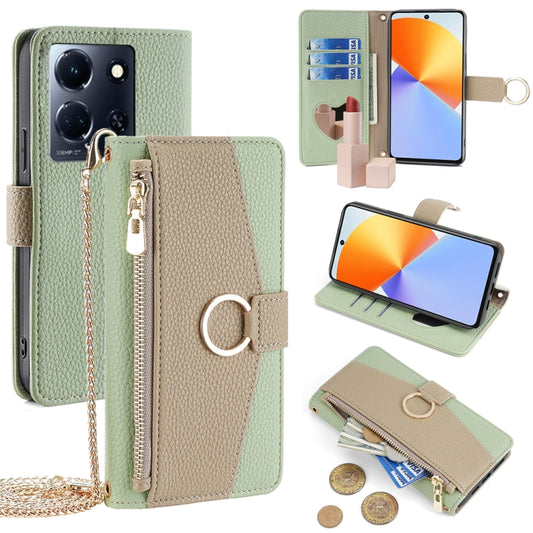 For Infinix Note 30 4G Crossbody Litchi Texture Leather Phone Case(Green) - Infinix Cases by PMC Jewellery | Online Shopping South Africa | PMC Jewellery | Buy Now Pay Later Mobicred