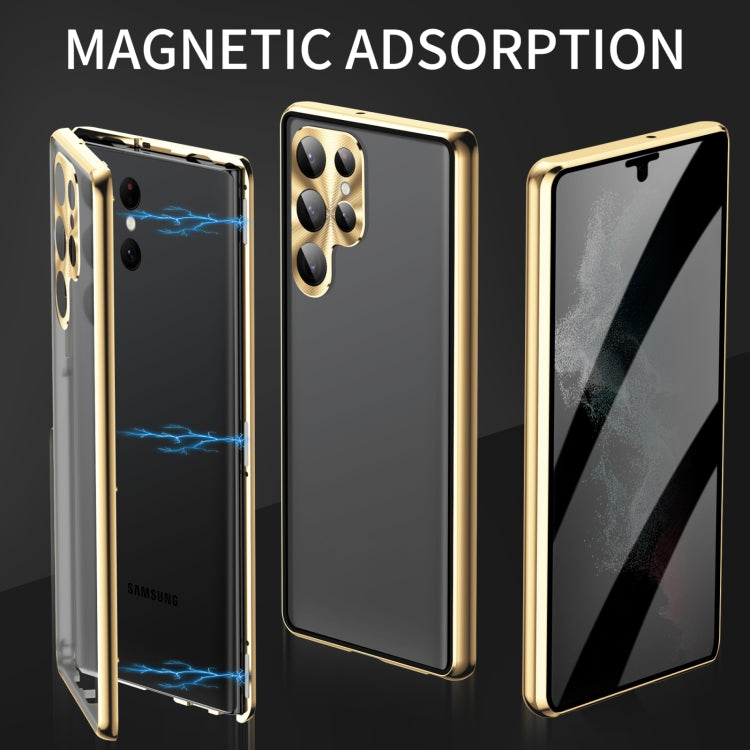 For Samsung Galaxy S24+ 5G Privacy Full Cover Magnetic Metal Tempered Glass Phone Case(Green) - Galaxy S24+ 5G Cases by PMC Jewellery | Online Shopping South Africa | PMC Jewellery | Buy Now Pay Later Mobicred