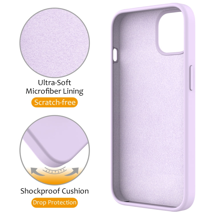 For iPhone 13 MagSafe Magnetic Liquid Silicone Phone Case with Ring Holder(Lilac Purple) - iPhone 13 Cases by PMC Jewellery | Online Shopping South Africa | PMC Jewellery