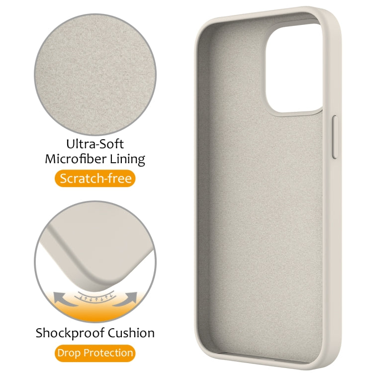 For iPhone 15 Pro MagSafe Magnetic Liquid Silicone Phone Case with Ring Holder(Antique White) - iPhone 15 Pro Cases by PMC TechLife | Online Shopping South Africa | PMC TechLife