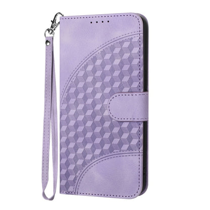 For iPhone 16 Pro Max YX0060 Elephant Head Embossed Phone Leather Case with Lanyard(Light Purple) - iPhone 16 Pro Max Cases by PMC Jewellery | Online Shopping South Africa | PMC Jewellery | Buy Now Pay Later Mobicred