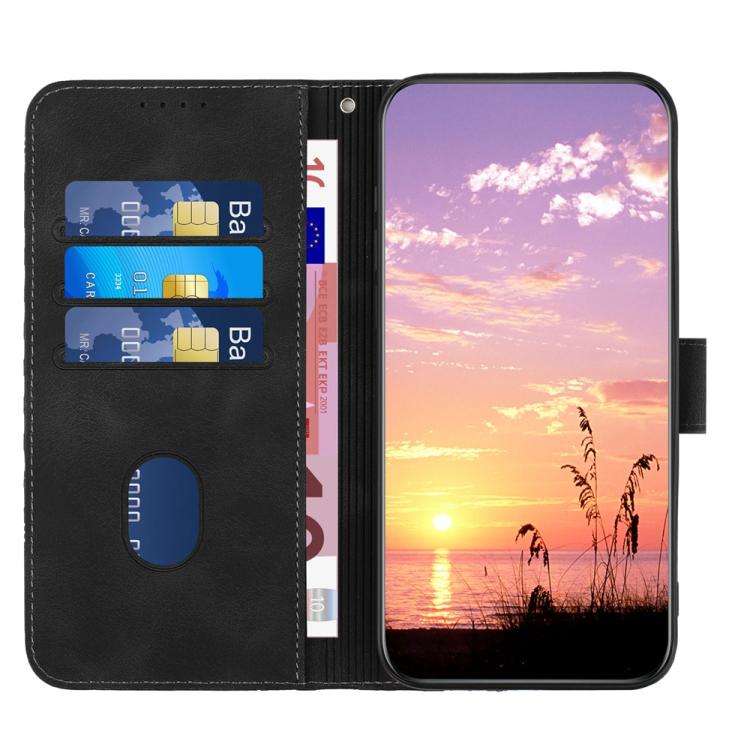 For iPhone 17 Pro YX0060 Elephant Head Embossed Phone Leather Case with Lanyard(Black) - free shipping - PMc TechLife - Order now!