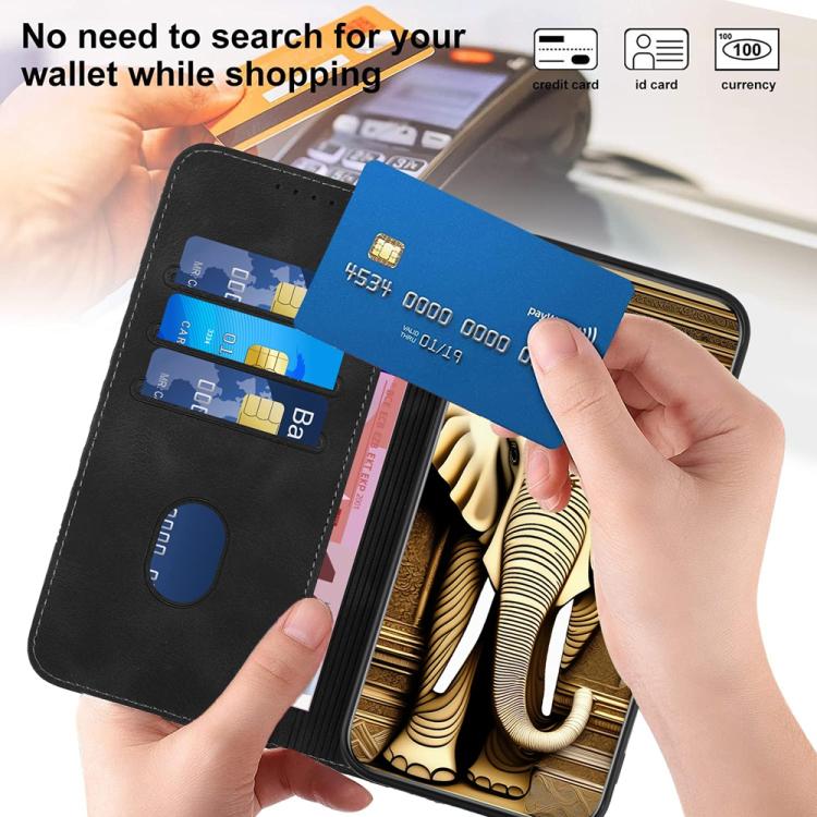 For iPhone 17 Pro YX0060 Elephant Head Embossed Phone Leather Case with Lanyard(Black) - free shipping - PMc TechLife - Order now!