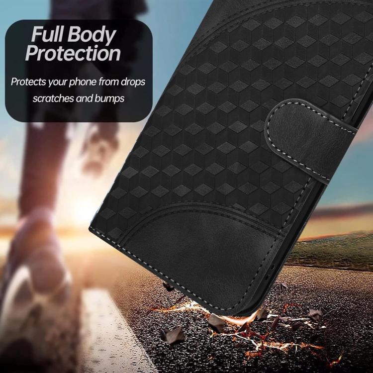 For iPhone 17 Pro YX0060 Elephant Head Embossed Phone Leather Case with Lanyard(Black) - free shipping - PMc TechLife - Order now!