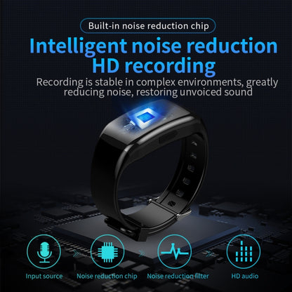 JNN D5 HD Noise Reduction Smart Recording Electronic Bracelet, Capacity:64GB - Recording Pen by JNN | Online Shopping South Africa | PMC Jewellery | Buy Now Pay Later Mobicred